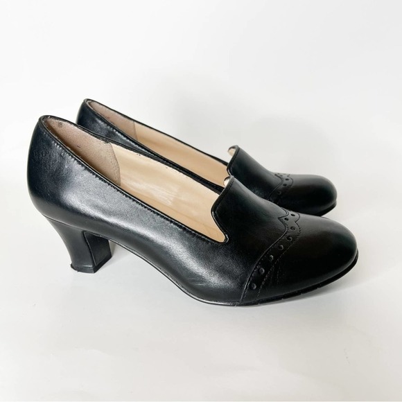 Hotter Black Leather Heels Follie size 6 - Picture 5 of 7